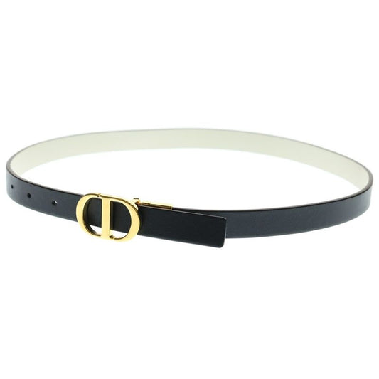 DIOR CD Logo Reversible Belt Women Black/gold