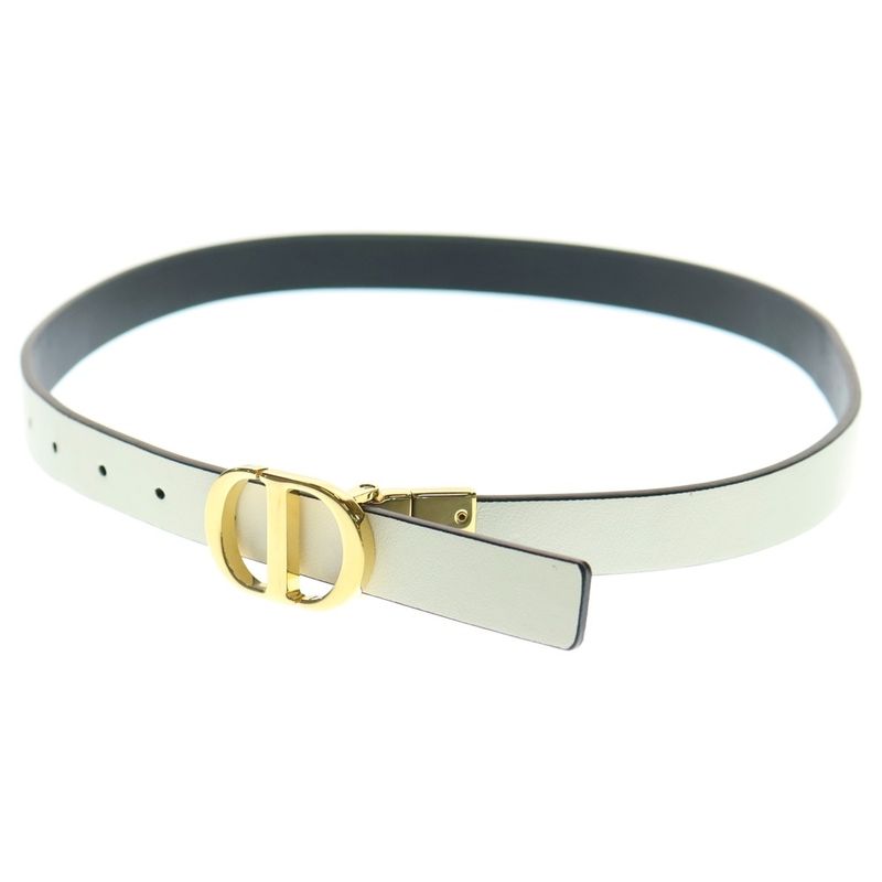 DIOR CD Logo Reversible Belt Women Black/gold