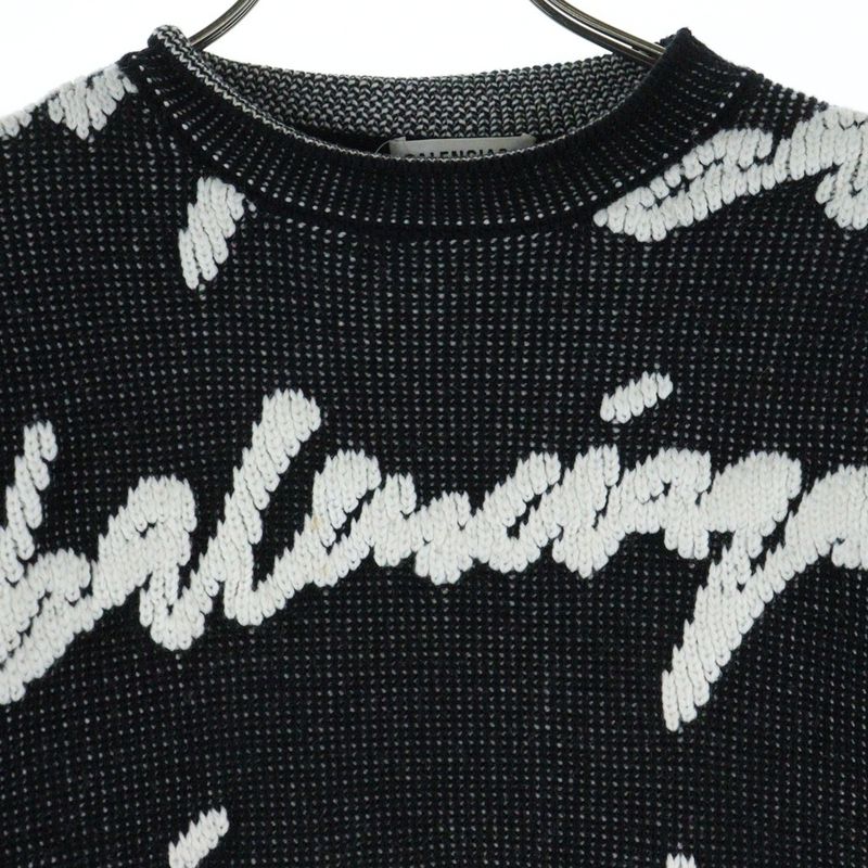 Balenciaga 20AW Crewneck 3D Scribble KNIT Sweater Crew Neck Scribble Knit