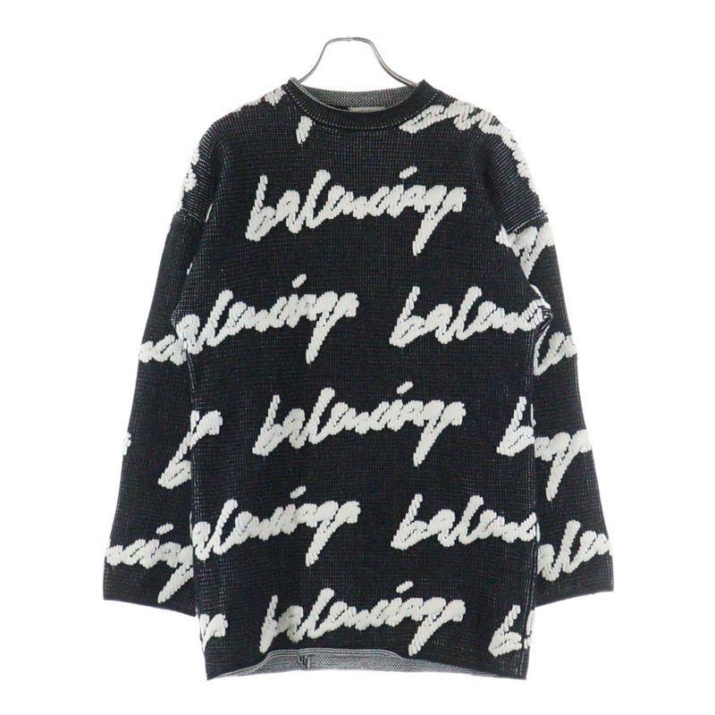 Balenciaga 20AW Crewneck 3D Scribble KNIT Sweater Crew Neck Scribble Knit
