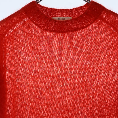 Celine Phoebe Period Mohair Low Gauge Crewneck Pullover Long Sleeve Knit