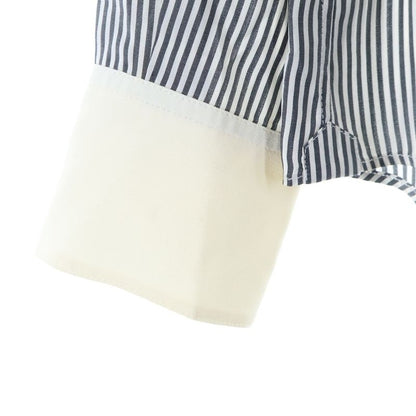 Celine Loose Shirt In Striped Silk Poplin Striped All-over Silk Poplin Loose
