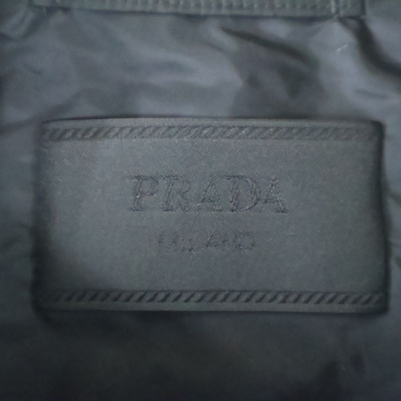 Prada 25AW Linylon Triangle Logo Hooded Jacket Black Sgc220 S231 1WQ9