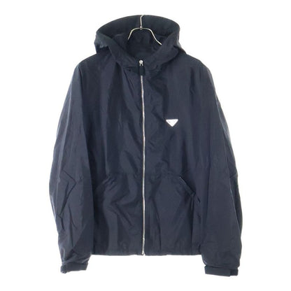 Prada 25AW Linylon Triangle Logo Hooded Jacket Black Sgc220 S231 1WQ9