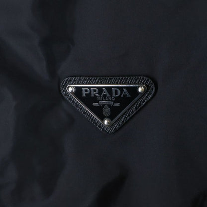 Prada 25AW Linylon Triangle Logo Hooded Jacket Black Sgc220 S231 1WQ9