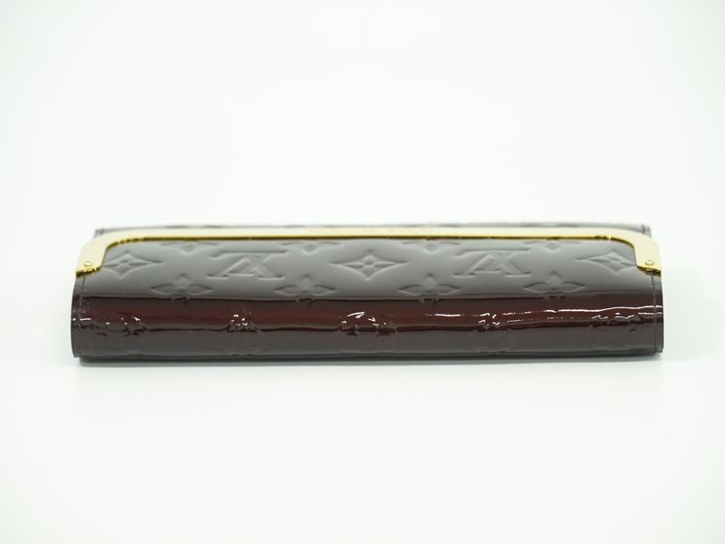 Authentic Louis Vuitton LV Portefeuille Rossmore Vernis Leather Long Wallet