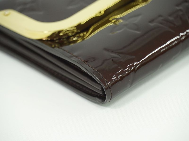 Authentic Louis Vuitton LV Portefeuille Rossmore Vernis Leather Long Wallet