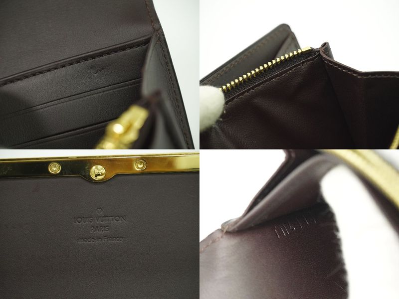 Authentic Louis Vuitton LV Portefeuille Rossmore Vernis Leather Long Wallet