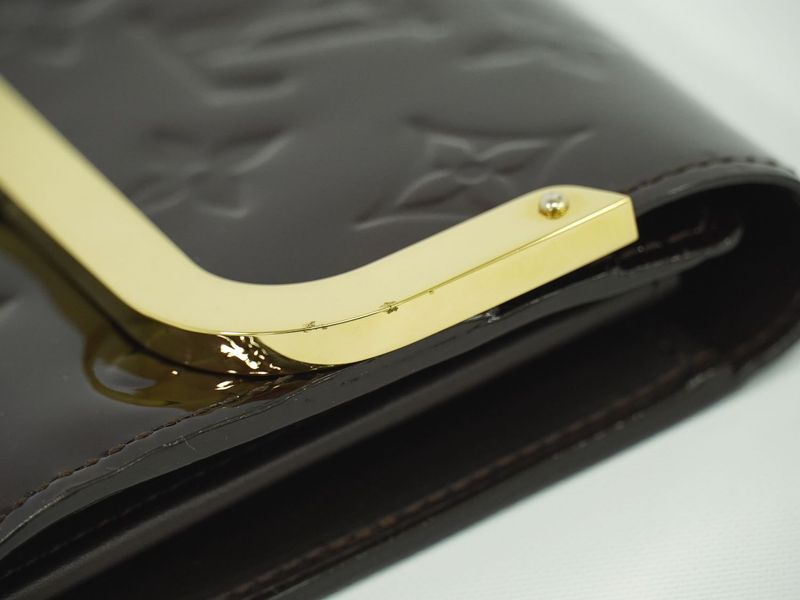 Authentic Louis Vuitton LV Portefeuille Rossmore Vernis Leather Long Wallet