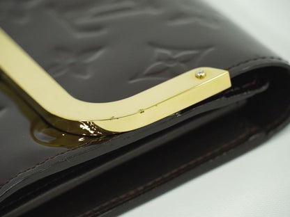 Authentic Louis Vuitton LV Portefeuille Rossmore Vernis Leather Long Wallet