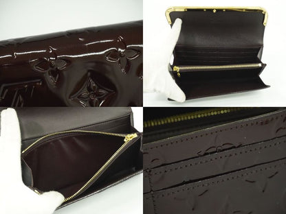 Authentic Louis Vuitton LV Portefeuille Rossmore Vernis Leather Long Wallet