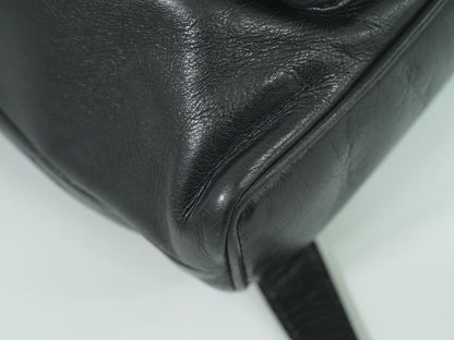 Authentic Gucci Bamboo Backpack Sac Backpack Leather Black Bamboo Bag Preowned