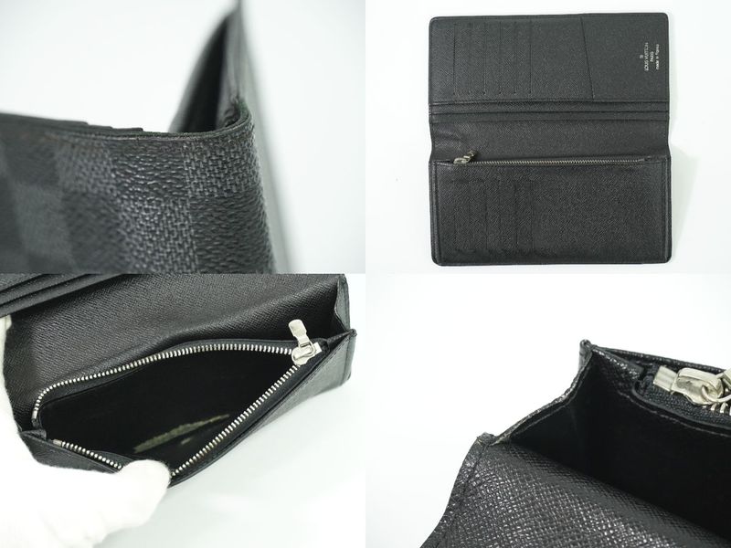 Authentic Louis Vuitton LV Portefeuille Blazer Damier Graphite Long Wallet