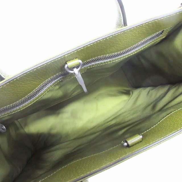 Gucci Off The Grid 2way Tote Hand Shoulder Bag GG Nylon Leather 696043 Green