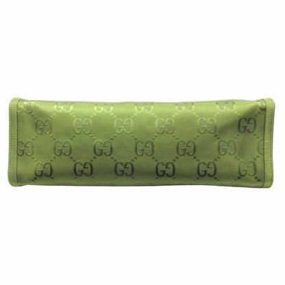 Gucci Off The Grid 2way Tote Hand Shoulder Bag GG Nylon Leather 696043 Green