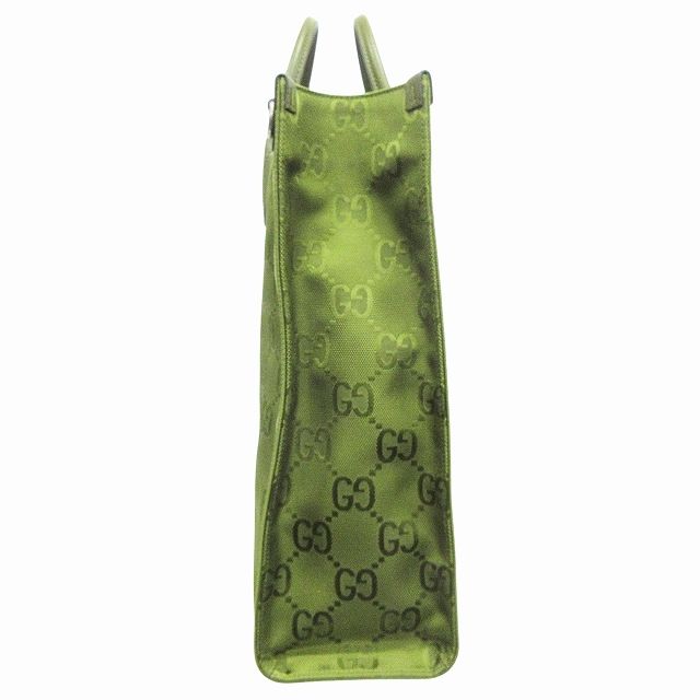 Gucci Off The Grid 2way Tote Hand Shoulder Bag GG Nylon Leather 696043 Green