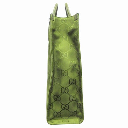 Gucci Off The Grid 2way Tote Hand Shoulder Bag GG Nylon Leather 696043 Green