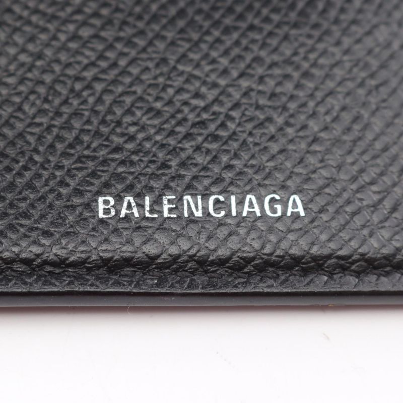 Balenciaga Trifold Wallet Cash Mini Wallet Cash Mini Wallet 593813 Black