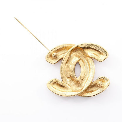 Chanel Brooch Coco Mark Matelasse GP (gold Plated) Brooch Ladies Used A