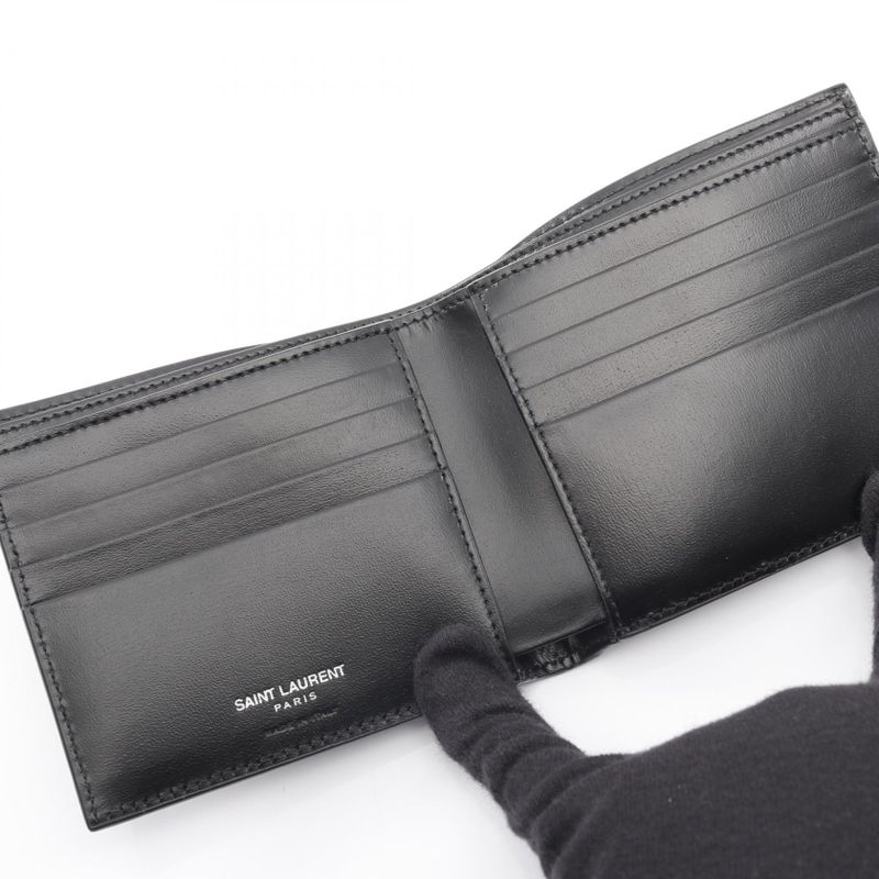 Saint Laurent Paris Bifold Wallet Tiny Cassandra 6077271jb0e1000 Black Leather