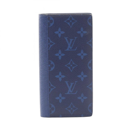 Louis Vuitton Portefeuille Brazza Taiga Llama Cobalt Blue M30297 Cobalt Leather