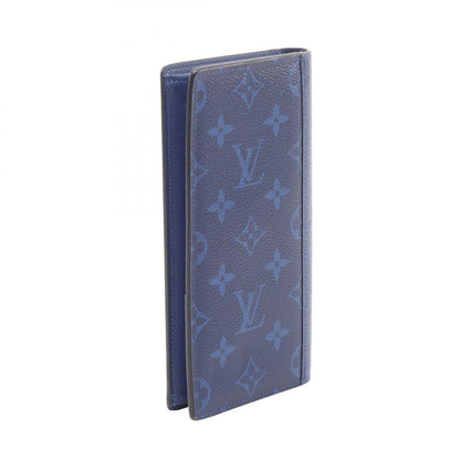 Louis Vuitton Portefeuille Brazza Taiga Llama Cobalt Blue M30297 Cobalt Leather