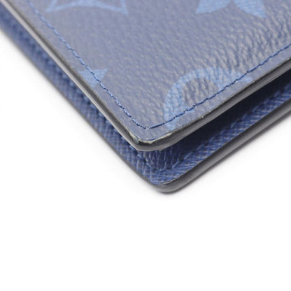 Louis Vuitton Portefeuille Brazza Taiga Llama Cobalt Blue M30297 Cobalt Leather