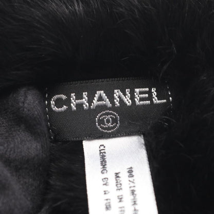 Chanel Gloves Coco Mark Black Other Lapin Arm Warmers Ladies Used A