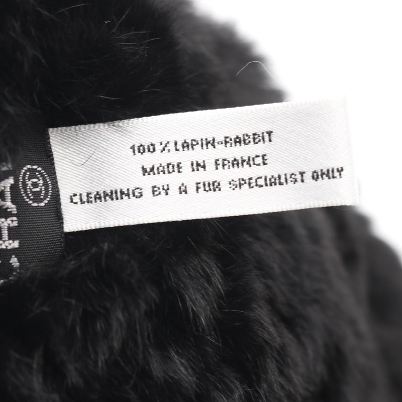 Chanel Gloves Coco Mark Black Other Lapin Arm Warmers Ladies Used A