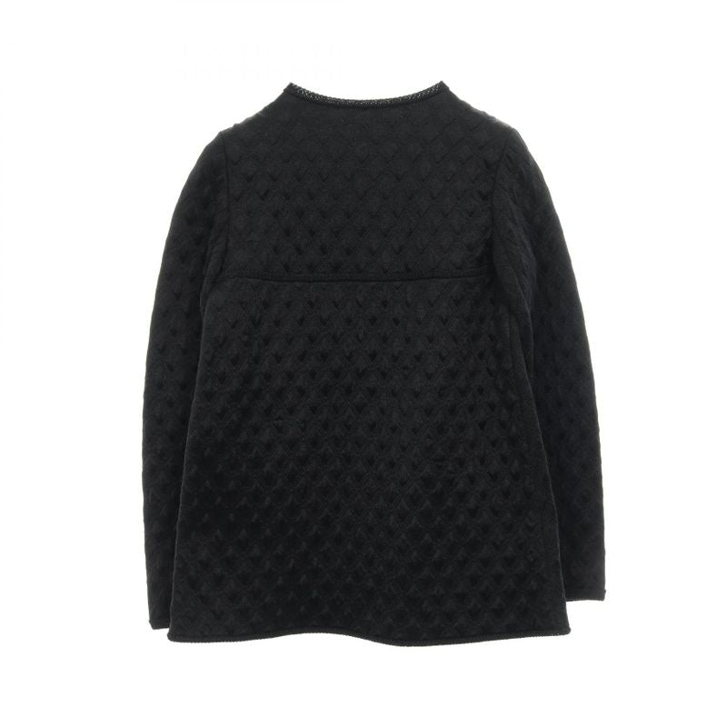 Chanel Collarless Jacket Coco Mark Button Quilted Cardigan P57087k07441 Black