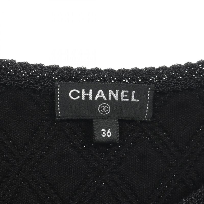 Chanel Collarless Jacket Coco Mark Button Quilted Cardigan P57087k07441 Black