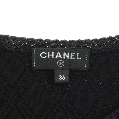 Chanel Collarless Jacket Coco Mark Button Quilted Cardigan P57087k07441 Black