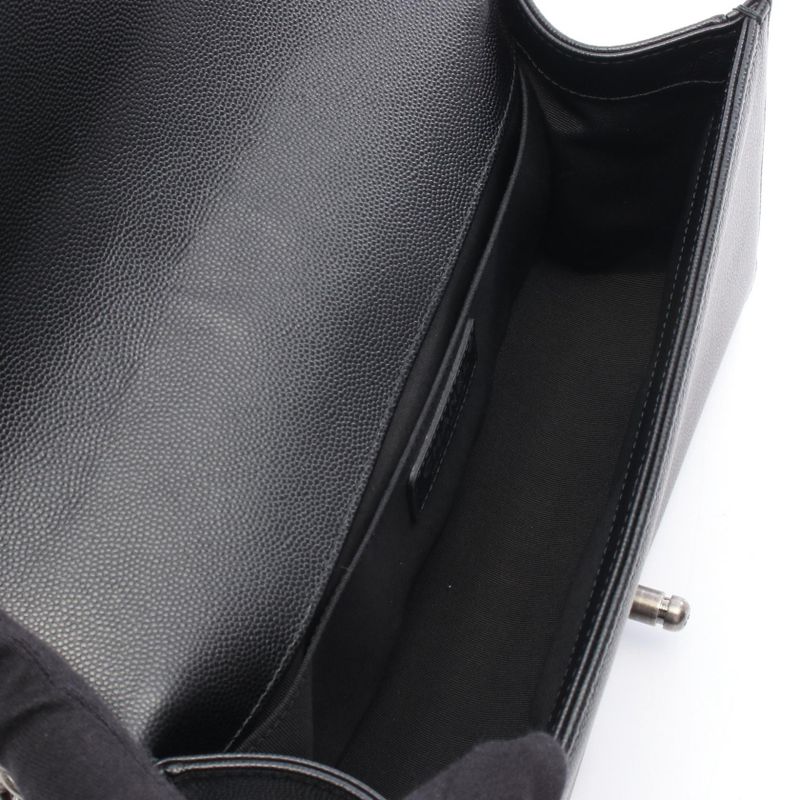 Chanel Shoulder Bag Boy Chanel A67086 Black Caviar Skin (grained Calf) Boy