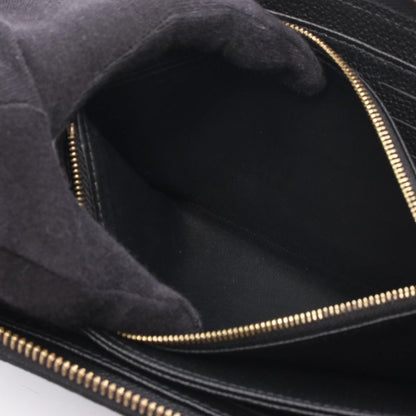 Louis Vuitton Round Long Wallet Zippy Wallet Bicolor M80481 Black/beige Leather