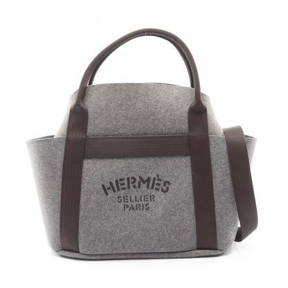 Hermes Tote Bag Sac De Pansage Groom 079956ck Grimoire/evene Fabric Leather Sac