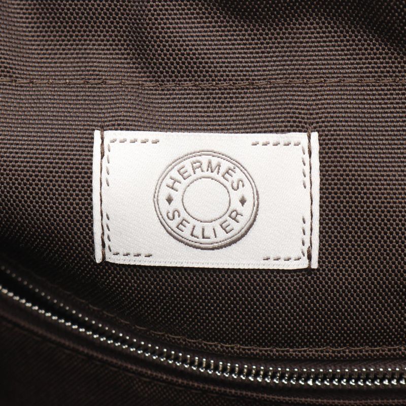 Hermes Tote Bag Sac De Pansage Groom 079956ck Grimoire/evene Fabric Leather Sac