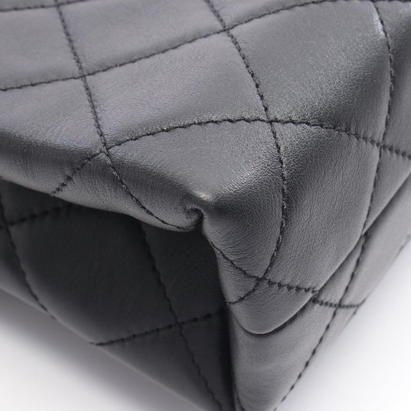 Chanel Shoulder Bag Matelasse Logo As4190 Black Lambskin Matelasse Chanel Logo