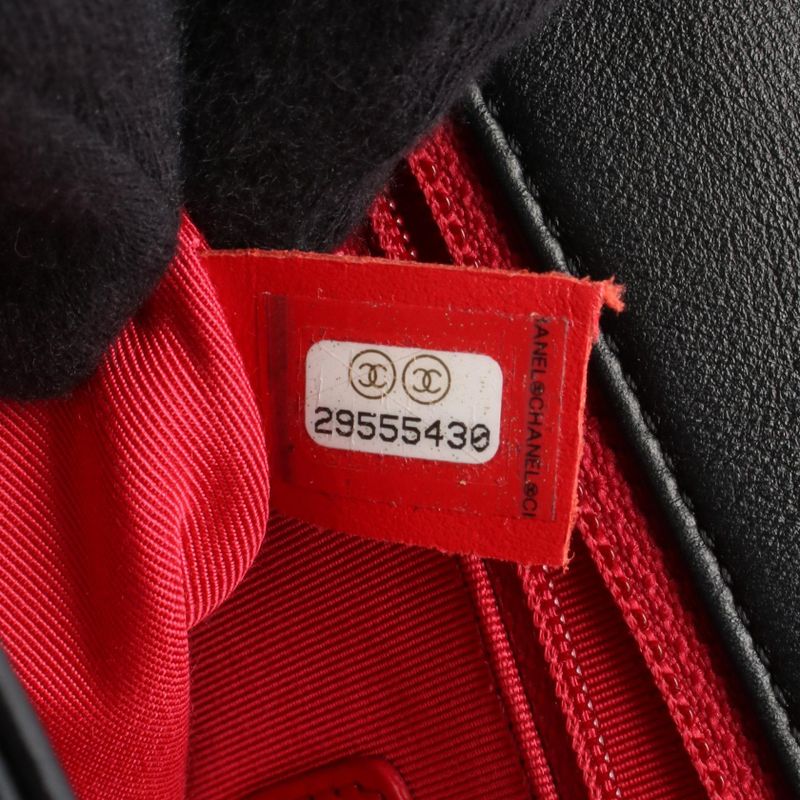 Chanel Shoulder Bag Matelasse Logo As4190 Black Lambskin Matelasse Chanel Logo