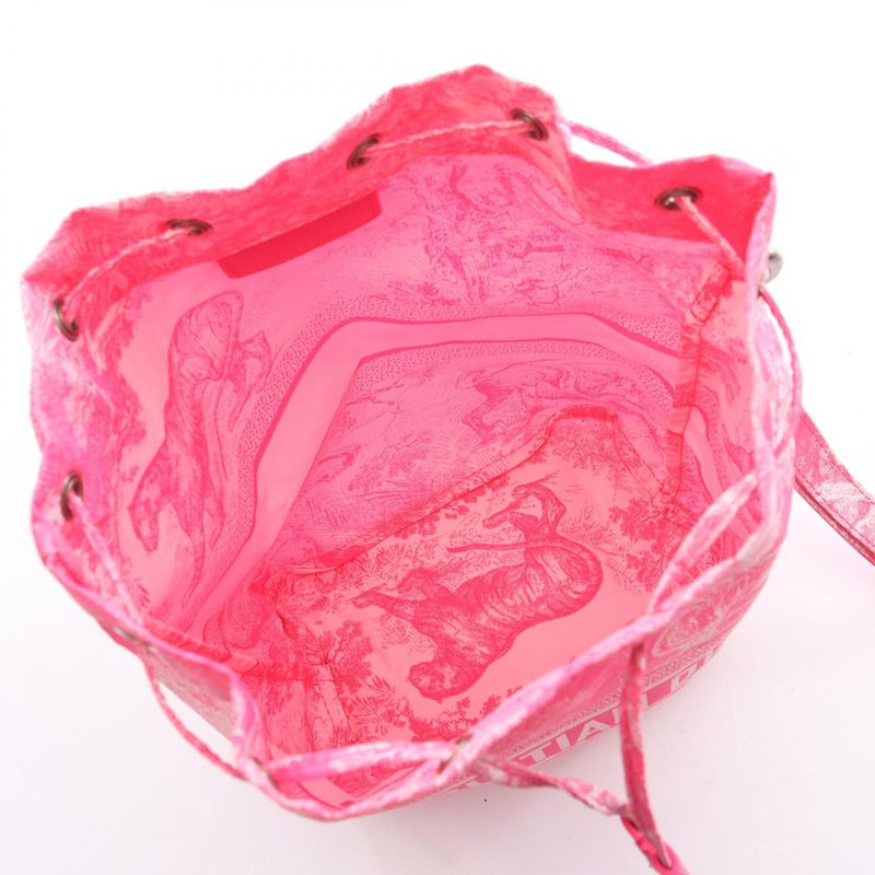 Christian DIOR Pouch Diortravel Toile De Jouy Pink Nylon Toile De Jouy Travel