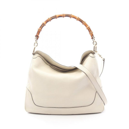 Gucci Shoulder Bag Diana Bamboo 282315 Ivory Leather Bamboo 2way Shoulder Women