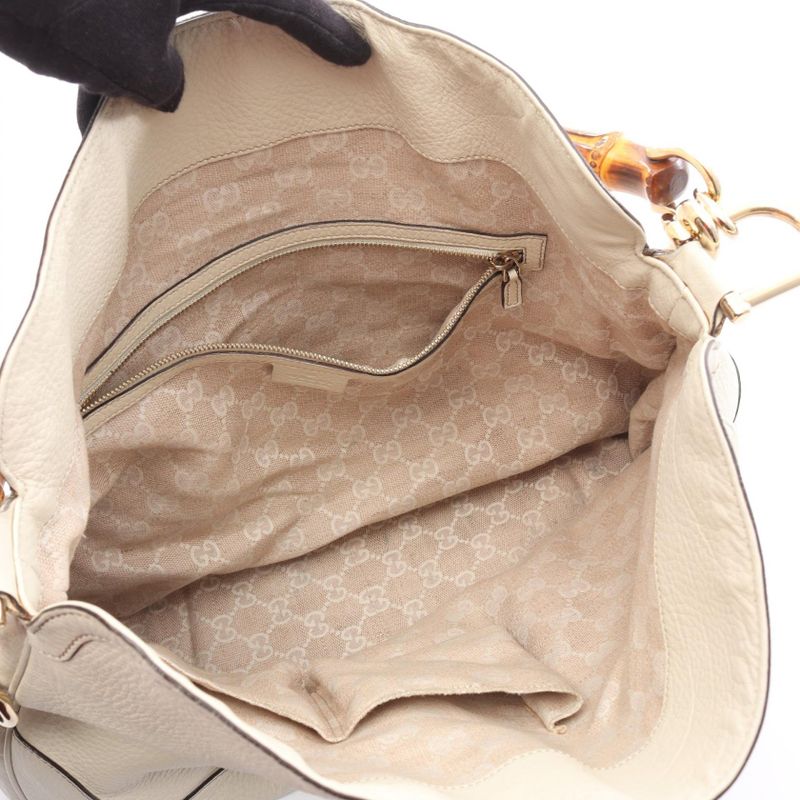 Gucci Shoulder Bag Diana Bamboo 282315 Ivory Leather Bamboo 2way Shoulder Women