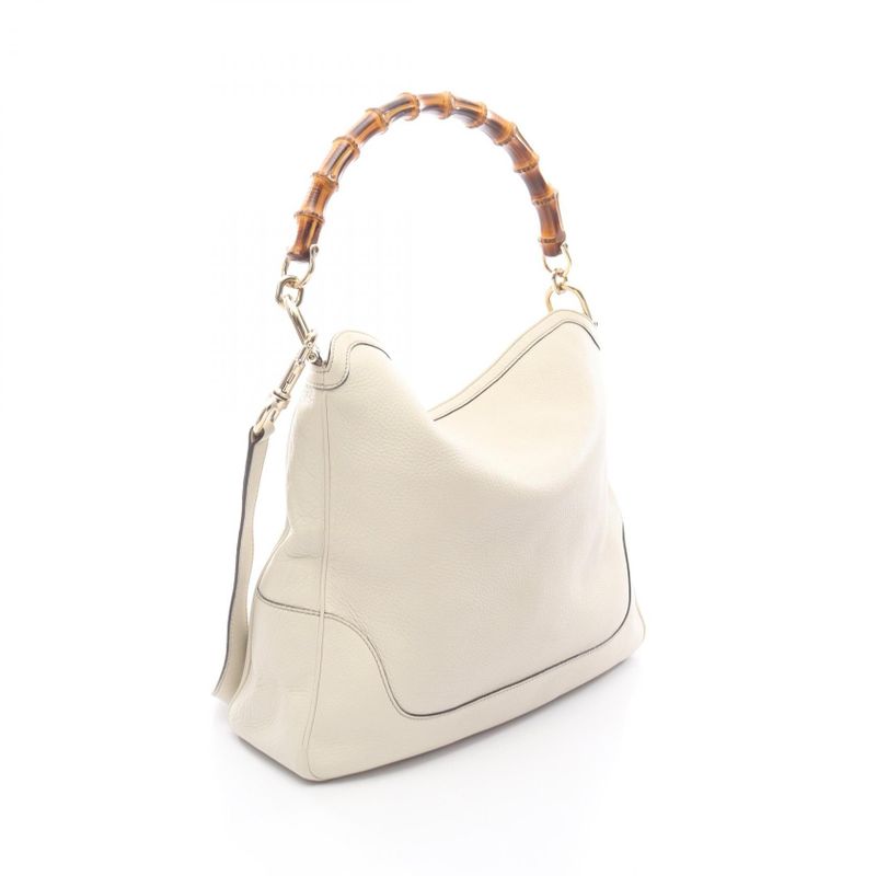 Gucci Shoulder Bag Diana Bamboo 282315 Ivory Leather Bamboo 2way Shoulder Women