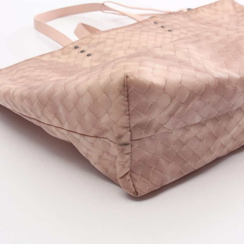 Bottega Veneta Tote Bag Intreccio Illusion Pink Nylon Leather Intreccio Tote