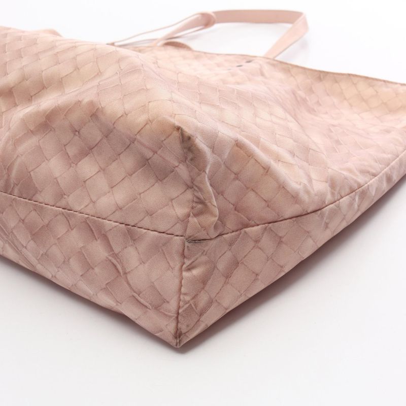 Bottega Veneta Tote Bag Intreccio Illusion Pink Nylon Leather Intreccio Tote