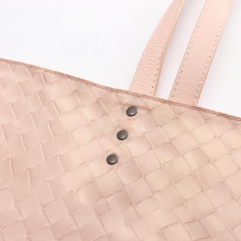 Bottega Veneta Tote Bag Intreccio Illusion Pink Nylon Leather Intreccio Tote