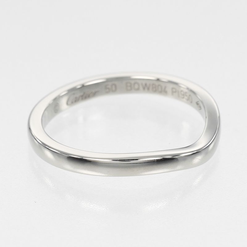 Cartier Ballerina Curve Pt950platinum #10 Ladies 3.3g Ring