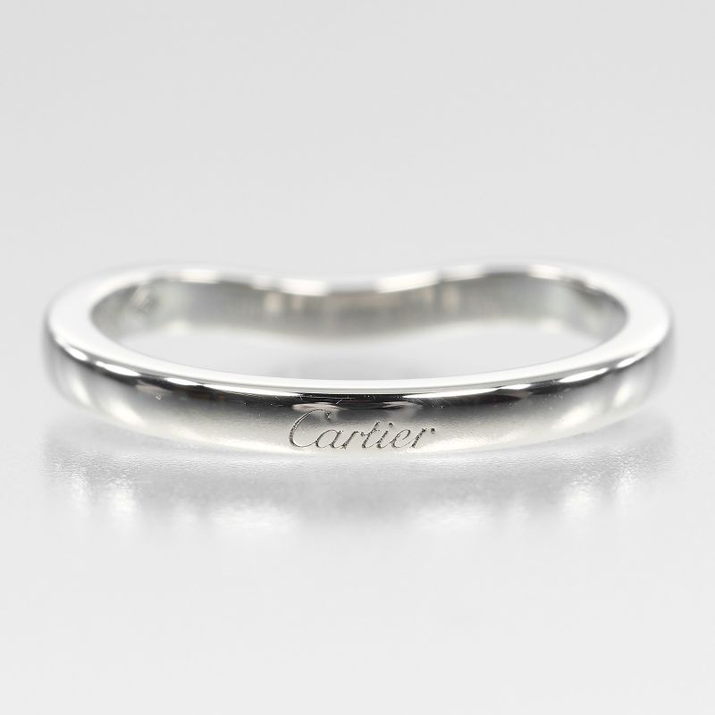 Cartier Ballerina Curve Pt950platinum #10 Ladies 3.3g Ring