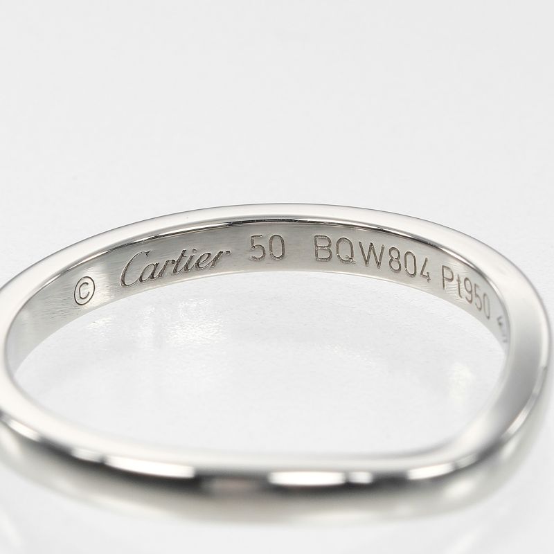 Cartier Ballerina Curve Pt950platinum #10 Ladies 3.3g Ring