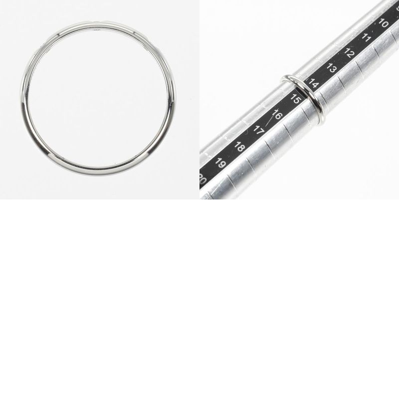 Cartier 1895 Wedding 2.6mm (0.10in) Band Pt950platinum X 3P Diamonds 14.5