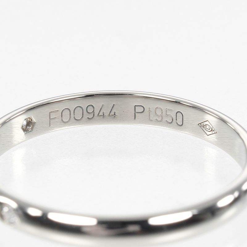 Cartier 1895 Wedding 2.6mm (0.10in) Band Pt950platinum X 3P Diamonds 14.5